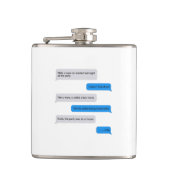 Flasques Message texte amusant (Devant)