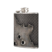 Flasques Métal avec l'arrière - plan de trous de balle (Gauche)