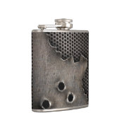 Flasques Métal avec l'arrière - plan de trous de balle (Droite)