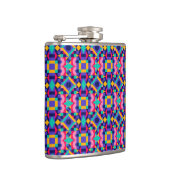 Flasques Metallic flask with vibrant geometric pattern (Droite)
