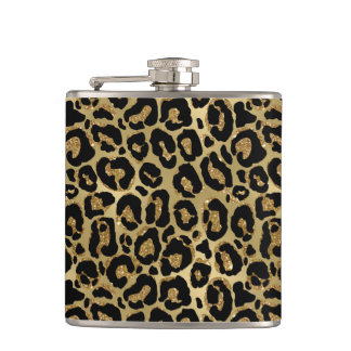 Flasques Metallic Leopard Vinyl Wrapped Flask