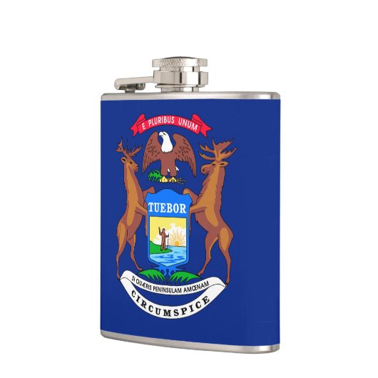 Flasques Michigan State Flag Design (Gauche)