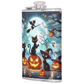 Flasques Midnight Magic: Black Cats & Pumpkins Halloween  (Gauche)