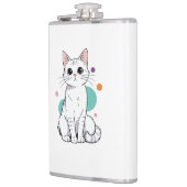 Flasques Mignon Chat Blanc Kawaii Dessin Animé (Gauche)