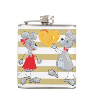 Flasques Mignon Drôle Fantaisiste Souris-Rayures