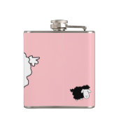 Flasques Mignons Sheeps Illustration Noir et blanc sur Blus (Dos)