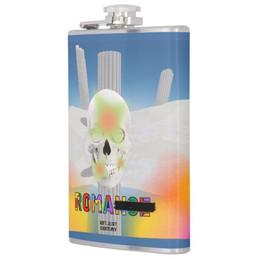 Flasques Mikitiez Dreamer crâne tatto arc-en-ciel plage ros (Gauche)