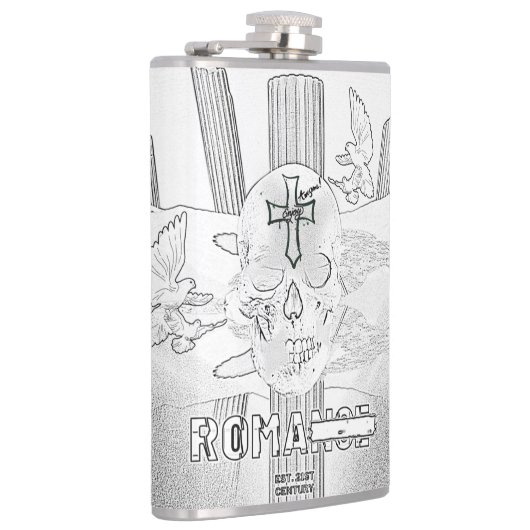 Flasques Mikitiez Dreamer crâne tatto arc-en-ciel rocher ro (Droite)