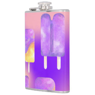 Flasques Mikitiez été arc-en-ciel popsicle or violet