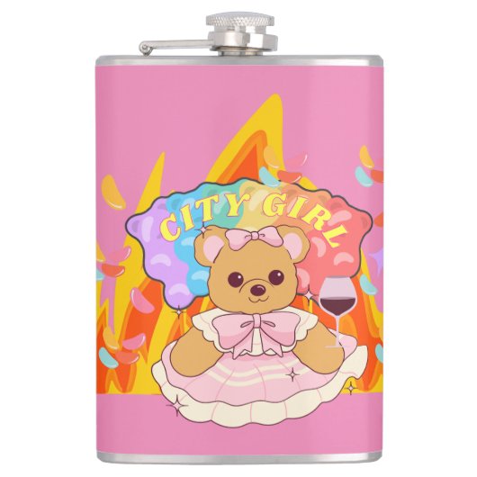 Flasques Mikitiez été en peluche d'ours gelée feu de vin ro (Devant)