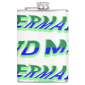 Flasques Mikitiez océanique sirène venus bleu mer (Devant)