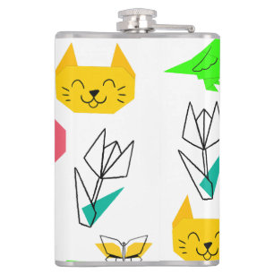 Flasques Mikitiez origami cancer bijou d'été animal chat