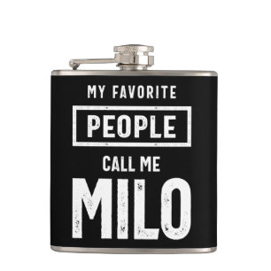 Flasques Milo Nom personnalisé Anniversaire Cadeau