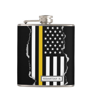 Flasques Mince Gold Line Dispatch USA Flag Out Look Out