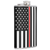 Flasques Mince Red Line Drapeau : Mémorial du héros des pom (Droite)