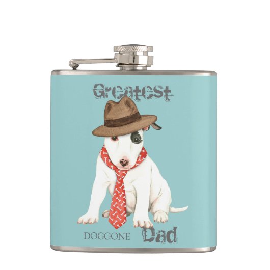 Flasques Miniature Bull Terrier Papa (Devant)