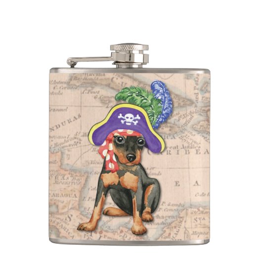 Flasques Miniature Pinscher Pirate (Devant)