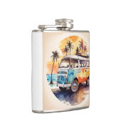 Flasques Minibus Peinture vintage sur la plage (Droite)