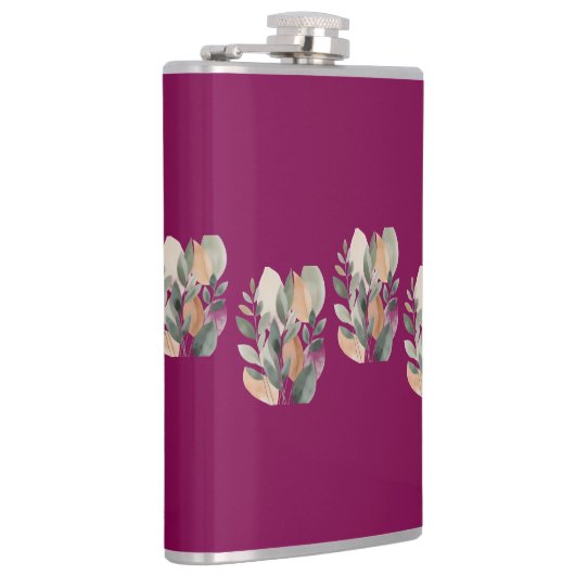 Flasques Minimal Botanical Leaf Pattern (Droite)