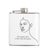 Flasques Minimal Noir Elle Est Devenue Un Héros Inspiration (Devant)