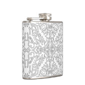 Flasques Minimalist Grey Floral Pattern (Droite)