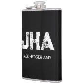 FLASQUES MINIMALIST WHITE THREE LETTER MONOGRAM NAME BLACK (Gauche)