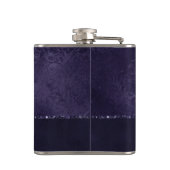 Flasques Minuit Indigo Romance | Satiny Grunge Damask (Dos)