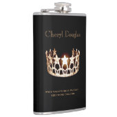 Flasques Miss USA style Crown Flask Nom personnalisé (Droite)