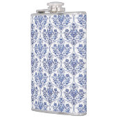 Flasques Modèle de damas fleuri - bleu (Gauche)