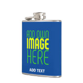 FLASQUES MODÈLE DE TEXTE D'IMAGE BLEU MODERNE MODIFIABLE (Gauche)