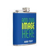 FLASQUES MODÈLE DE TEXTE D'IMAGE BLEU MODERNE MODIFIABLE (Droite)