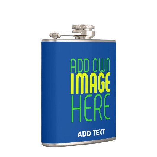 FLASQUES MODÈLE DE TEXTE D'IMAGE BLEU MODERNE MODIFIABLE (Droite)