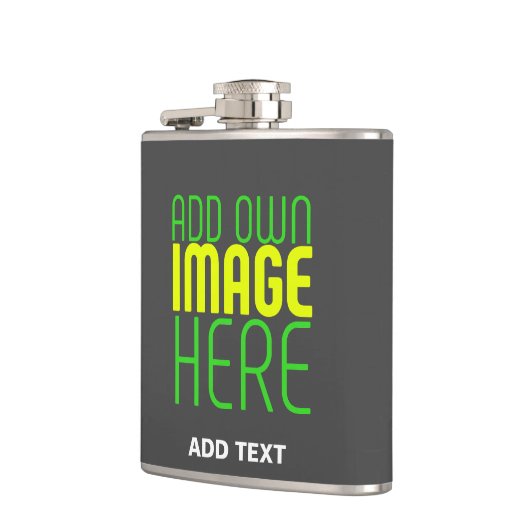 FLASQUES MODÈLE DE TEXTE D'IMAGE GRAY SIMPLE MODERNE (Gauche)