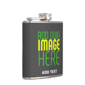 FLASQUES MODÈLE DE TEXTE D'IMAGE GRAY SIMPLE MODERNE (Droite)