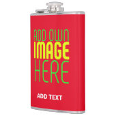 FLASQUES MODÈLE DE TEXTE D'IMAGE ROUGE SIMPLE MODERNE (Gauche)