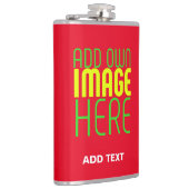 FLASQUES MODÈLE DE TEXTE D'IMAGE ROUGE SIMPLE MODERNE (Droite)