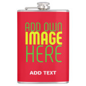 FLASQUES MODÈLE DE TEXTE D'IMAGE ROUGE SIMPLE MODERNE (Devant)