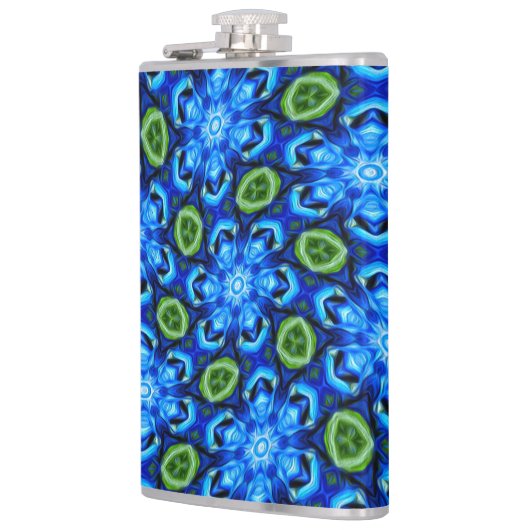 Flasques Modèle Floral bleu Abstrait (Gauche)