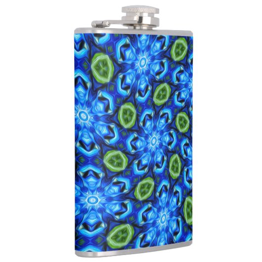 Flasques Modèle Floral bleu Abstrait (Droite)