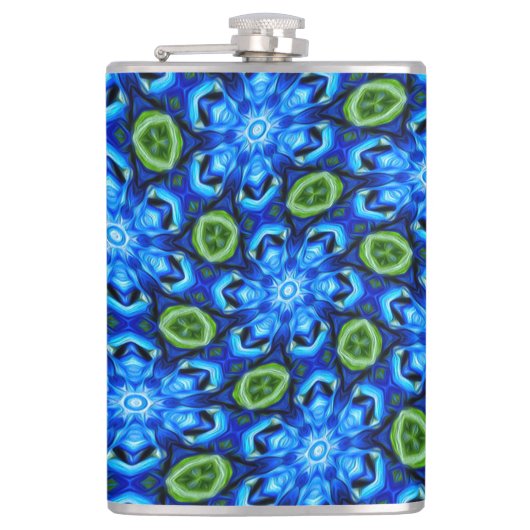 Flasques Modèle Floral bleu Abstrait (Devant)