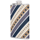 Flasques Modèle motif rayé Fiole enveloppée de vinyle (Gauche)