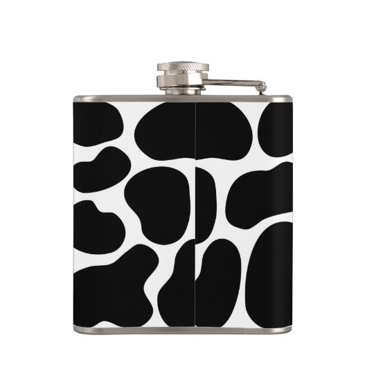 Flasques Modèle noir et blanc d'impression de vache (Dos)