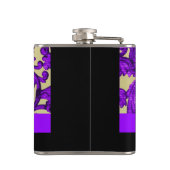 Flasques Modèle photo damassé fleuri violet (Dos)