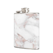 Flasques Modèle Rose Gold Marbre blanc Élégant Meilleur (Gauche)