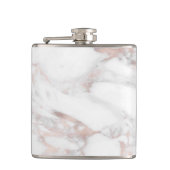 Flasques Modèle Rose Gold Marbre blanc Élégant Meilleur (Devant)