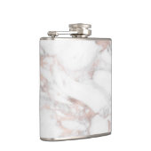 Flasques Modèle Rose Gold Marbre blanc Élégant Meilleur (Droite)