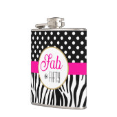 Flasques Modern Bold Pattern Fifty & Fabulous 50th Birthday (Gauche)