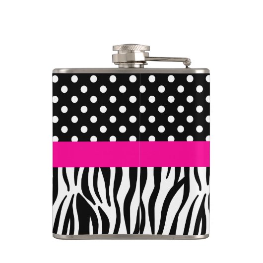 Flasques Modern Bold Pattern Fifty & Fabulous 50th Birthday (Dos)