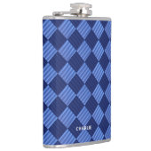 Flasques Modern Checkered Geometric Design With Name (Droite)