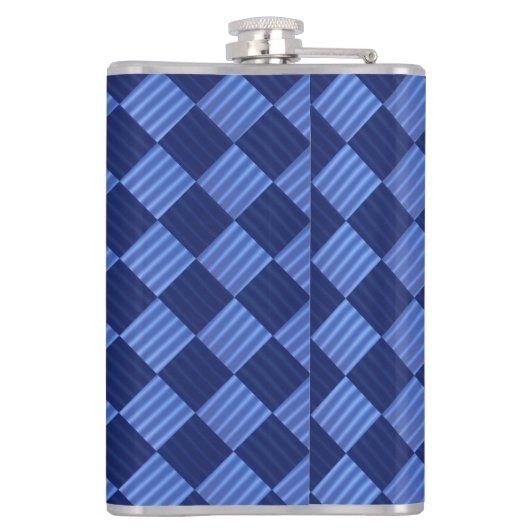Flasques Modern Checkered Geometric Design With Name (Dos)
